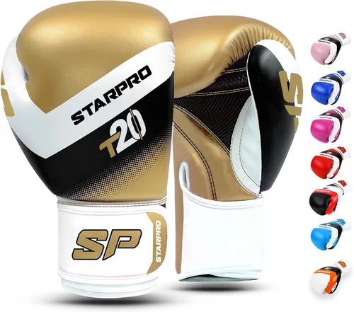 Miniatura 13 de Starpro Guantes de boxeo con soporte y protección inigualables para la muñeca, entrenamiento, muay thai, hombres y mujeres, varios colores y tamaños