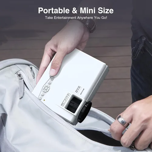 Miniatura 6 de 【Licencia oficial de Netflix】Mini proyector inteligente PANSEBA con 1080P HD, WiFi 5G y Bluetooth de 2 vías, proyector de películas portátil al aire