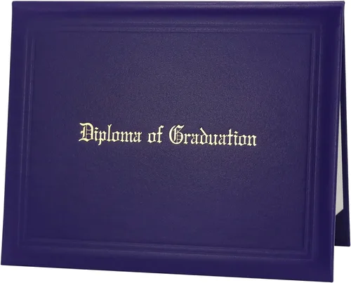 Miniatura 7 de GraduatePro Funda impresa para diploma de 8.5 x 11 pulgadas, cubiertas acolchadas de cuero sintético, soporte para documentos de graduación