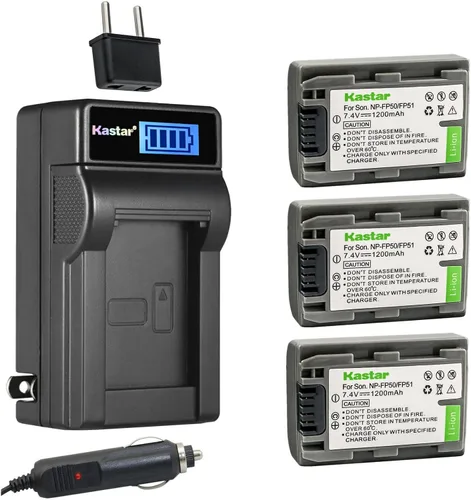 Miniatura 6 de Kastar NP-FP50 / FP51 - Cargador de batería LCD de CA compatible con Sony DCR-HC36, DCR-HC39, DCR-HC40, DCR-HC41, DCR-HC42, DCR-HC43, DCR-HC44