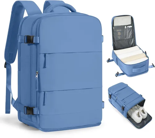 Miniatura 37 de coofay Mochila de viaje, para laptop, unisex, aprobada para aviones, bolsa de mano, equipaje, para artículos personales, para debajo del asiento