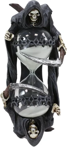 Ebros Gift Anne Stokes - Estatua de temporizador de arena de 7.75 pulgadas de alto, Time Waits for No Man, estatua de temporizador de arena con