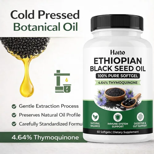 Miniatura 7 de Cápsulas de aceite de semilla negra etíope con aceite de semilla de Nigella sativa prensado en frío, suplemento botánico a base de plantas