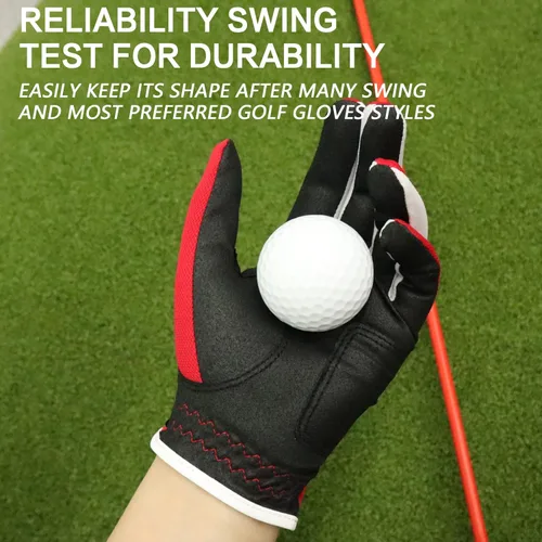 Miniatura 3 de FINGER TEN Guantes de golf para niños y niñas, mano izquierda y derecha, Dura Feel blanco, azul, rojo, amarillo, guantes de golf de valor extra