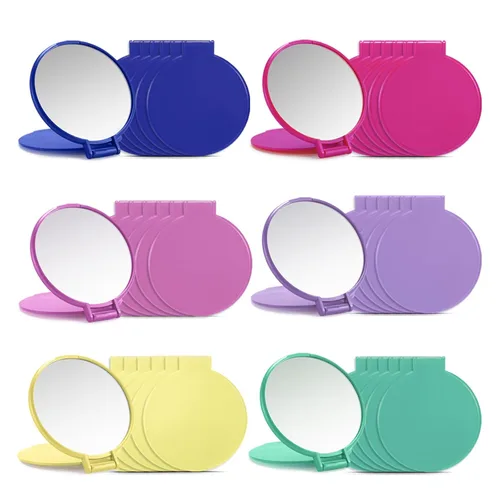 Miniatura 8 de Qislee Espejo compacto a granel, espejo de maquillaje redondo para bolso, juego de 12 (blanco)
