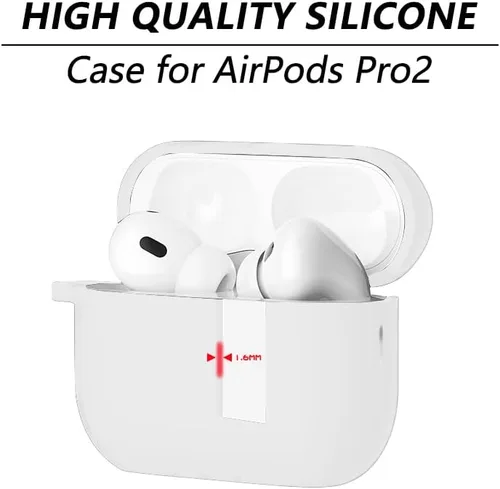 Miniatura 3 de Funda de silicona para AirPods Pro de 2 generación con kit de limpieza, llavero para hombres y mujeres, accesorio protector ideal para AirPods Pro
