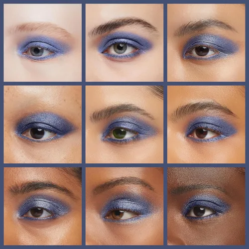 Miniatura 4 de Pure Ziva Sombra de ojos en polvo prensado mate azul cobalto ceruleano profundo azul marino real individual, vegana; sin talco, sin parabenos y sin