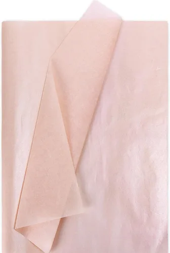 Whaline Papel de seda rosa champán a granel, 100 hojas de papel metálico de regalo para bodas, fiestas de cumpleaños, duchas, manualidades,