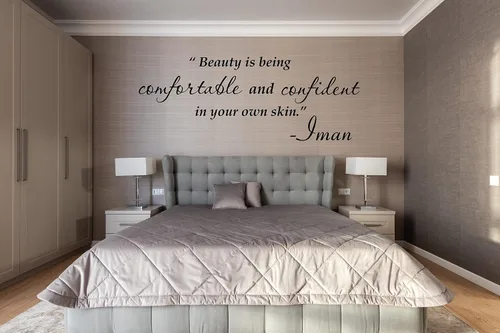 Miniatura 2 de Blinggo Beauty is Being Comfortable and Confident in Your Own Skin - Arte de pared con cita inspiradora para decoración de dormitorio y baño