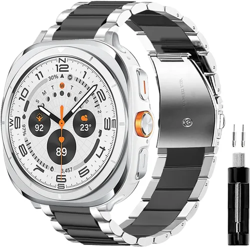 Miniatura 27 de GOLDTOLUCK No Gap Stainless Steel Band Compatible with Samsung Galaxy Watch 8 7 6 5 4 Classic FE Pro Ultra 40mm 44mm 46mm 43mm 47mm 45mm 42mm