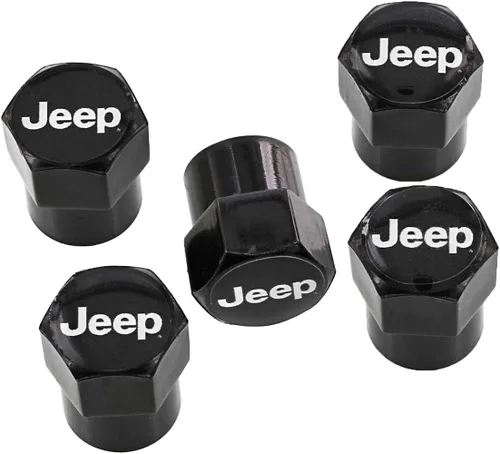 Jeep Cubiertas de tapa de válvula con acabado negro con logotipo... (negro B)