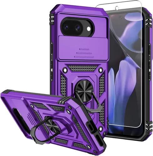 Miniatura 8 de Funda para Pixel 7a, con protectores de pantalla y funda para cámara, [grado militar] de 16 pies. Funda protectora probada contra caídas con soporte