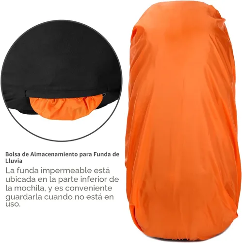 Miniatura 7 de Esup - Mochila de senderismo de 50 l para hombre, mochila de camping con cubierta de lluvia 45l+5l, mochila ligera para senderismo, mochila de viaje