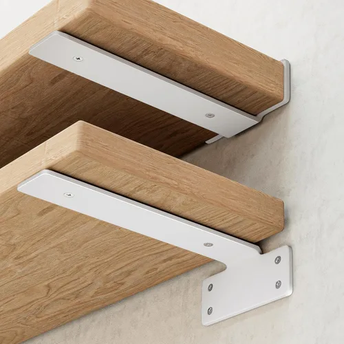 Miniatura 10 de Soportes de estante flotantes de 6 pulgadas, 6 paquetes, soportes de estantería resistentes de 1/5 pulgadas de grosor para estantes de madera