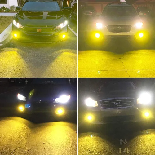 Miniatura 2 de AUXLIGHT H1 Bombillas LED antiniebla DRL, 3000 lúmenes, bombillas de repuesto extremadamente brillantes para automóviles, camiones, amarillo dorado