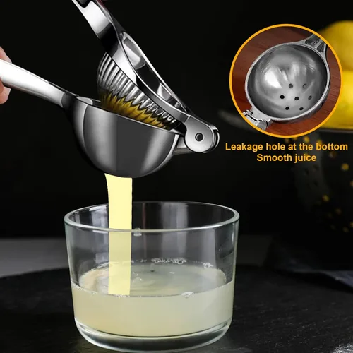 Miniatura 5 de Exprimidor de limón de mano, exprimidor de mano grande y resistente para limón, exprimidor de cítricos de metal, herramienta de barra exprimidora