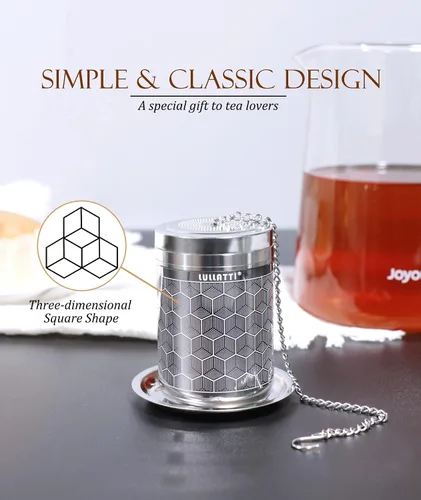 Miniatura 6 de Infusor de Té Grande para Té Suelto (1 Paquete), Colador de Bola de Té de Acero Inoxidable 304, Infusor de Té de Malla Extra Fina para Preparar Todo