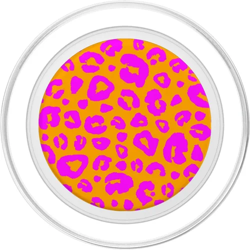 Miniatura 2 de PopSockets intercambiables PopGrip con diseño de leopardo de guepardo y naranja