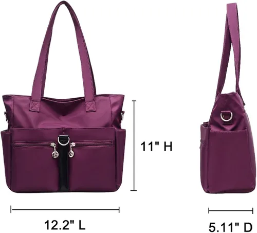 Miniatura 5 de Fabuxry Bolsos casuales para mujer, bolsos de hombro, bolso de nailon suave