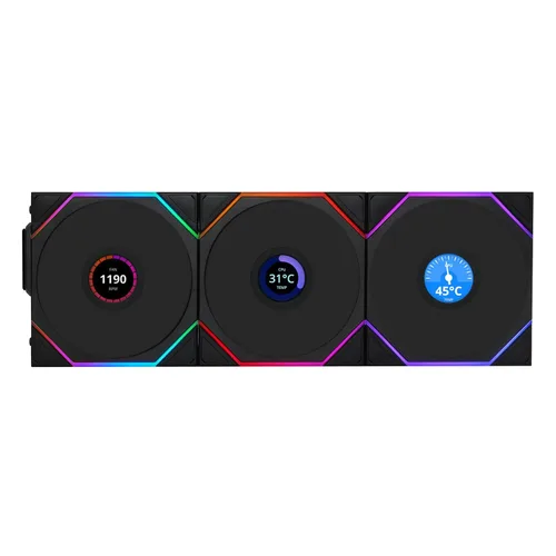 Miniatura 16 de Lian Li UNI - Ventilador Fan TL LCD Inalámbrico 120-Paquete Único-Señal Inalámbrica de 2.4 GHz, Ventilador ARGB-Espejo Infinito-Cadena de Margarita