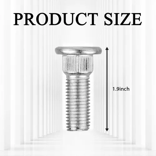 Miniatura 2 de 5 piezas de pernos de rueda, tuercas de llanta OEM#610-266 90942-02049, perno de rueda de llanta con rosca extendida y knurling, tornillo de cubo