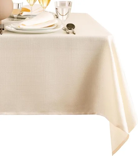 Miniatura 28 de Elrene Home Fashions - Mantel de textura sólida de laurel, resistente al agua y a las manchas, 52 x 70 pulgadas, rectangular, color gris 2-Gris