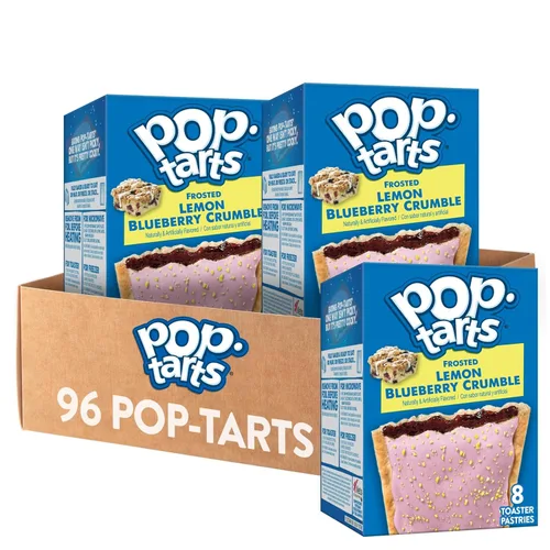 Miniatura 17 de Pop-Tarts - Tostadas, alimentos para el desayuno, bocadillos para niños, pan de plátano glaseado (96 Pop-Tarts)