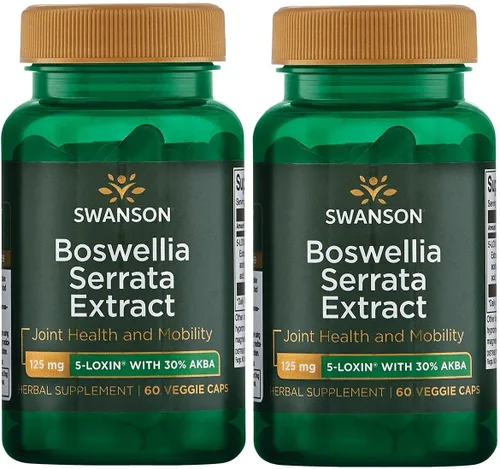 Swanson Boswellia Serrata Extracto 125 mg 60 Cápsulas Vegetales Paquete de 2