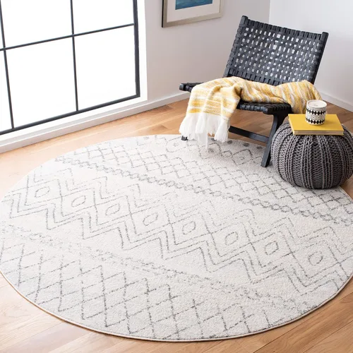 Miniatura 45 de SAFAVIEH Madison Collection - Alfombra decorativa de 2 x 3 pies, color marfil y carbón, diseño marroquí bohemio envejecido, no desprende pelusa