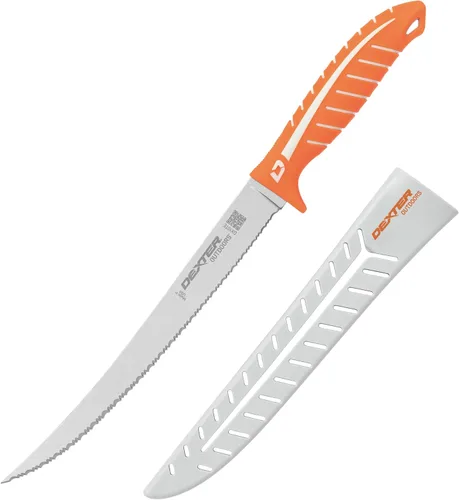 Miniatura 12 de Dexter Outdoors Dextreme Cuchillo flexible de filete de 8 pulgadas de doble filo Incluye funda