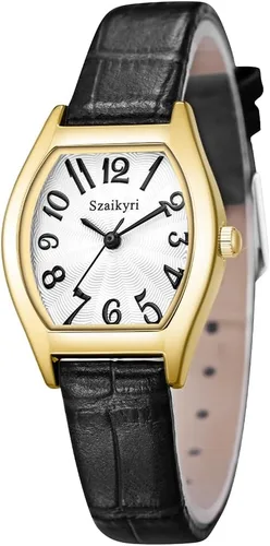 Miniatura 2 de Reloj Szaikyri en Forma de Barril para Mujeres con Números Árabes Fáciles de Leer, Reloj de Vestir para Damas