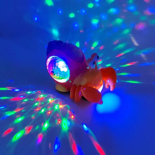 Miniatura 3 de Tipmant Juguete de Cangrejo Eléctrico para Bebés y Niños Pequeños, Lindo Vehículo Animal Electrónico, Juego de Coche, Reproduce Música, Luz Luminosa