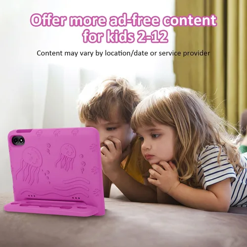 Miniatura 3 de WXUNJA Tablet Android 15 Kids 2025, tabletas actualizadas de 10.1 pulgadas con procesador Octa-Core, batería de 6000 mAh, espacio para niños, Rojo