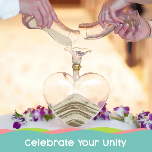 Miniatura 4 de Sandsational Sparkle Arena Champagne Unity - 1.5 libras (22 onzas), arena de color beige para bodas, relleno de jarrón, decoración del hogar, Champán