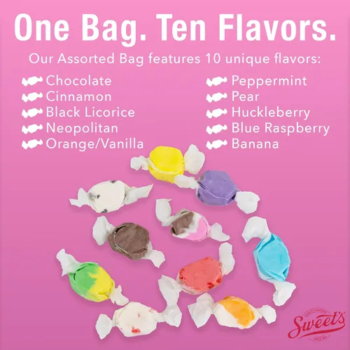 Miniatura 4 de Caramelos de agua salada Taffy en una bolsa de 3 libras, de Sweets