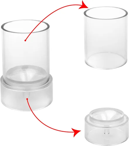 Miniatura 6 de MILIVIXAY 2 moldes para velas de pilar: altura: 3.0 pulgadas, diámetro: mechas de 2.0 a 30 pies de largo, 2 soportes para mechas, un sellador