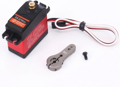 Miniatura 14 de ZOSKAY Servo de alto par de engranaje de metal estándar digital 25KG/0.13S 6.8V para autos RC 1/8 1/10 (ángulo de control 180)