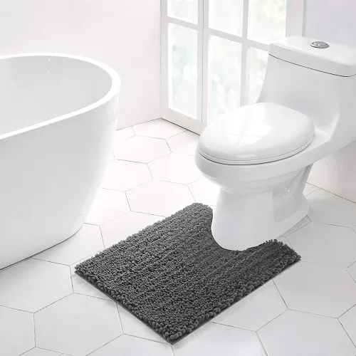 Miniatura 139 de Walensee Alfombra de baño antideslizante (24x17 pulgadas, rosa polvoriento) absorbente de agua, súper suave, lanuda de felpilla, lavable a máquina