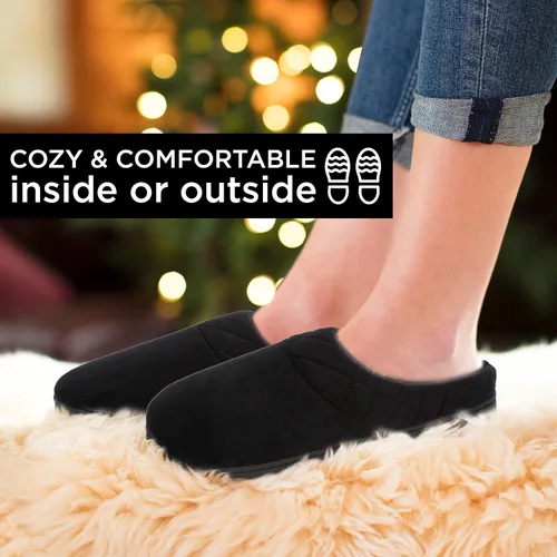 Miniatura 10 de Dearfoams Darcy - Pantuflas de velour de microfibra, tipo zueco con bordes acolchados, para mujer