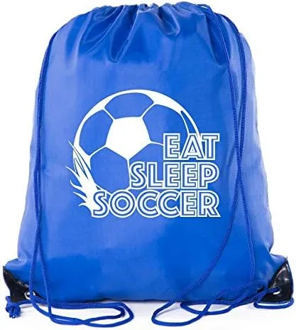 Mato & Hash Recuerdos de fiesta de fútbol Mochilas de fútbol con cordón para fiestas de cumpleaños, eventos de equipo y mucho más,