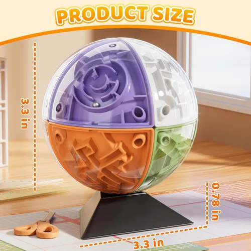 Miniatura 6 de Rompecabezas de bola 3D para niños de 5-8, 8-12, juego de combinación de colores, juguete para niños con razonamiento lógico, juguetes