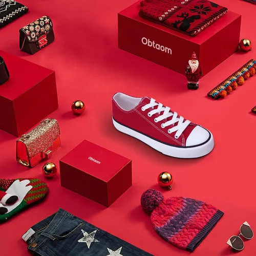 Miniatura 5 de Obtaom Zapatos de lona para mujer, zapatos deportivos de moda para caminar
