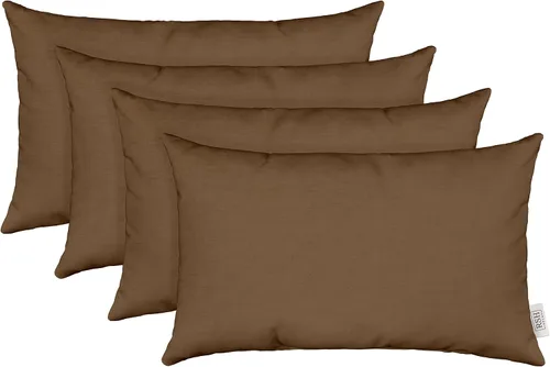 Miniatura 14 de RSH DECOR: Sunbrella - Juego de 4 almohadas lumbares, 20 x 12 pulgadas, tela de rendimiento resistente al agua y a la decoloración, fundas