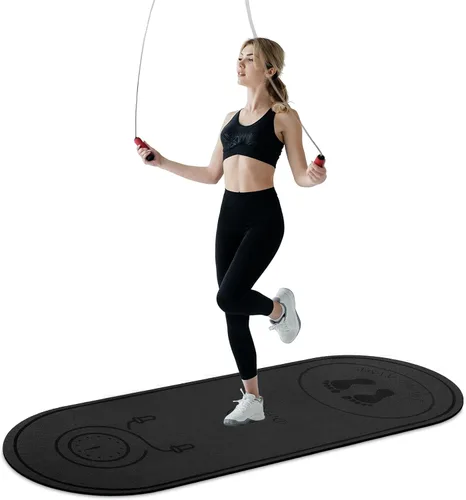 Tapete para Saltar la Cuerda 71"/63"x24" Más Grande Antideslizante Interior Exterior Tapete de Ejercicio Fitness, Alta Densidad Entrenamiento