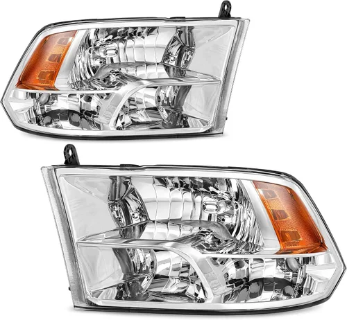 AUTOSAVER88: Montaje de faros delanteros compatible con Dodge Ram 1500 2009-2018/Dodge Ram 2500 3500 2010-2018/Ram 1500 Classic 2019-2022 para