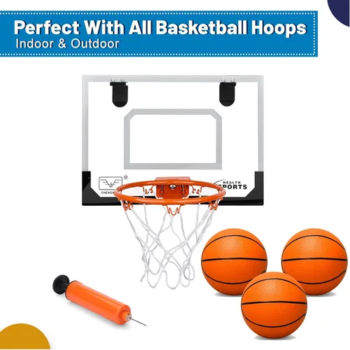 Miniatura 6 de Mini baloncesto de 6 pulgadas para mini aro de baloncesto, pelota de arena de playa para niños y adultos, apto para aro sobre la puerta, bolas