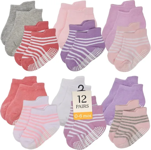 Miniatura 8 de CozyWay Baby & Toddler Socks with Grippers Non Slip Ankle Grip Socks For Boys and Girls - Comfy Soft Cotton - 12 Pack