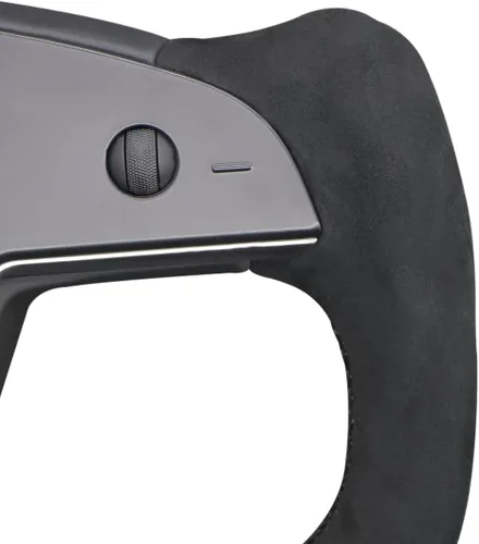Miniatura 6 de MEWANT Funda de Volante de Athsuede con Costura Manual en Negro 9040 para Tesla Model S Yoke 2021-2023 Model X 2021-2023