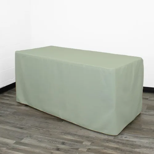 Miniatura 8 de YOUR CHAIR COVERS Mantel ajustable color marrón chocolate – Mantel rectangular de poliéster ajustable de 6 pies, mesa de buffet para interiores
