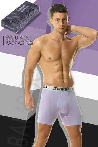 Miniatura 5 de Jimonda Paquete de ropa interior suave para hombre, transpirable, rayón de bambú y fibra de cobre, bragueta frontal con bolsa